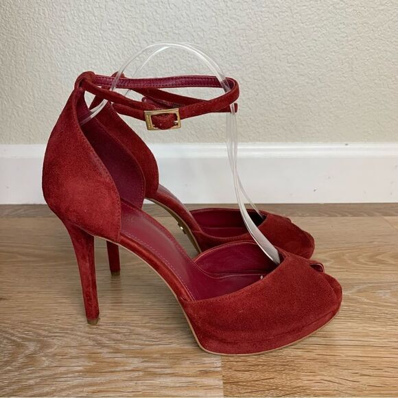 Michael Kors Bright Red Tiegan Platform Sandals - Picture 4 of 15